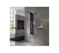 vidaXL Panneau de douche aluminium 20x44x130 cm noir