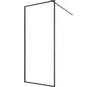 Panneau de douche en verre fixe, 864 x 1870 mm Paroi de douche fixe à cadre intégral, porte en verre trempé transparent de 8 mm d'épaisseur avec joint d'étanchéité inférieur et quincaillerie, facile à