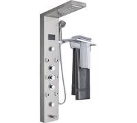 Panneau de douche, système à trois poignées, éclairage LED intégré, FT 8009 nickel
