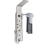 Panneau de douche, système à trois poignées, éclairage LED intégré, LT 8006 nickel