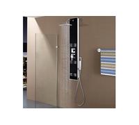 vidaXL Panneau de douche Verre 18 x 42,1 x 120 cm Noir
