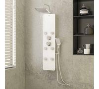 vidaXL Panneau de douche en verre 25x47,5x130 cm blanc