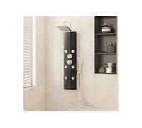 vidaXL Panneau de douche en verre 25x47,5x130 cm noir