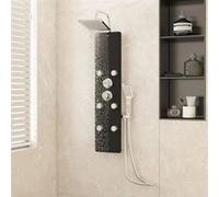vidaXL Panneau de douche en verre 25x47,5x130 cm Noir