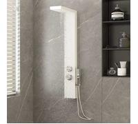 vidaXL Système de panneau de douche en aluminium mitigeur thermostatique douchette incluse Blanc