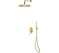 vidaXL Système de douche acier inoxydable 201 Golden