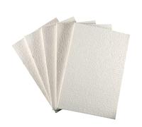 Panneau de fibres céramiques 5 pièces, panneau isolant en fibres céramiques, adapté à l'industrie de la construction/pétrochimie/métal non ferreux, largeur 200 mm, longueur 300 mm, épaisseur,10mm
