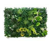 Panneau de Haie Artificielle, Mur Végétal Artificiel, Gazon Synthétique Panneaux de Verdure Artificielle pour Jardin, Terrasse, Balcon, Mur, Clôture,Anti-UV, Facile à Installer,60X40CM (B09)