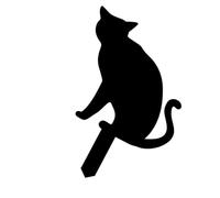 Panneau de Jardin en Acrylique avec Figurine de Chat pour allée d ' Halloween avec Autocollants Lumineux pour décoration de Porche extérieur, Inserts d ', scène de Citrouille, marqueur d ' entrée de