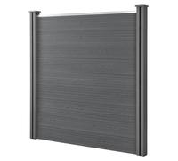 Panneau de jardin marron de 183 x 879 cm - Clôture de jardin en WPC, brise-vue et protection contre le vent