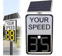 Panneau de limitation de vitesse solaire avec affichage LED, panneau de rétroaction radar télécommandé pour avertissement de circulation, détecteur de vitesse numérique et affichage