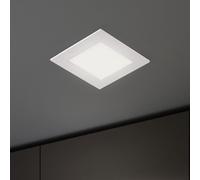 Spot LED encastrable plat Panneau LED encastrable Spot de plafond LED blanc, aluminium, 3W 130lm blanc chaud, LxLxH 8,4x8,4x1,2cm