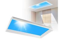 Panneau De Plafond LED Ciel Bleu, Faux Vélux avec Télécommande - Lampe De Soleil Dimmable pour Pièces sans Fenêtre, Simule La Lumière Naturelle du Jour, Lumière Artificielle De Plafond