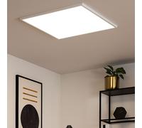 Panneau de plafond Panneau de montage de lampe de salon blanc Plafonnier, acier plastique, 1x LED 33 watts 4250 lumens blanc chaud, LxLxH 59,5x59,5x6 cm