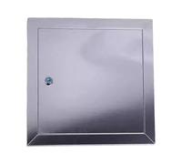 Panneau de porte d'accès en acier inoxydable avec serrure rotative, porte d'inspection étanche et durable for une utilisation intérieure et extérieure(86.4x91.4cm)