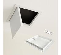 Panneau de porte d'accès mural verrouillable 59,9 x 60,9 cm, trappe d'entretien rapide pour plomberie et électricité, couverture durable pour inspection de maison et de bureau, montage F