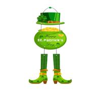 Panneau de Porte Saint-Patrick en Papier Vert | Lanière, pour Vitrine et Rambarde de Porche, Ambiance Festive, Décor Saisonnier, Forme Charmante