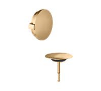 Panneau de recouvrement Keuco 59930250075 pour garniture de vidage et de trop-plein, avec fonction de remplissage de baignoire, laiton brossé