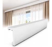 Panneau de rideau, 175 cm de long, revêtement de rail de rideau, pour montage au plafond, 100 x 40 mm, LED en option LK100, blanc, 1,75 m, 1 pièce