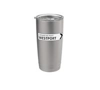 Panneau de rue Westport irlandais Gobelet isotherme en acier inoxydable double paroi