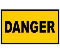 Panneau de signalisation Danger (texte) - Rigide 330 x 200 mm - NOVAP - 4160153