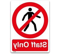 Panneau de signalisation de sécurité - Accès interdit - Panneau d'avertissement - Panneau de signalisation de sécurité - Norme BS EN ISO 7010 - Format A3 - Rouge de sécurité