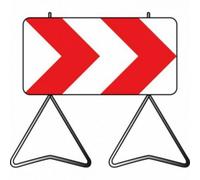 PANNEAU DE SIGNALISATION K8 CHEVRONS 1000X500MM T1 SANS PIED NADIA SIGNALISATION - PREC1000500GALK8
