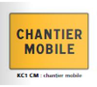 PANNEAU DE SIGNALISATION KC1 CHANTIER MOBILE 800X600MM T1 NADIA SIGNALISATION - 1000177