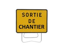 PANNEAU DE SIGNALISATION KC1 SORTIE DE CHANTIER 800X600MM T1 NADIA SIGNALISATION N002KC1SCH800X600CLT