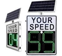 Panneau de signalisation solaire avec radar de vitesse, limite variable LED, panneau haute conversion, boîtier en aluminium IP65, installation facile pour la sécurité routière, école et zone de