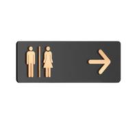 Panneau De Signalisation Toilettes | Panneau De Direction Pour Toilettes En Acrylique - Signalétique Décorative Pour WC | Pour Entreprise Maison Bureau Public Restaurant Laverie Centre Commercial