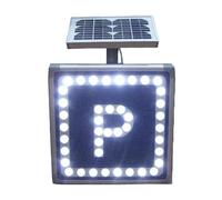 Panneau de stationnement solaire à LED 24'' x 24'' avec film réfléchissant | Panneau de stationnement solaire à LED 24'' x 24'' avec revêtement réfléchissant prismatique haute intensité pour la
