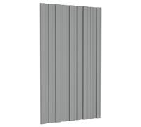 Panneau de toiture 36 pièces Gris 80 x 45 cm Acier galvanisé