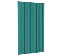 Panneau de toiture 36 pièces Vert 80 x 45 cm Acier galvanisé