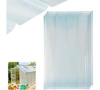 Panneau de toiture en plastique renforcé de fibre de verre - 900 mm x 1 200 mm, épaisseur 2 mm, transparent - lot de 3