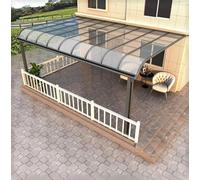 Panneau de toiture transparent - 1 feuille de plastique PC pour terrasses, nings et cloisons - Facile à assembler, non déformable (60 x 600 cm)