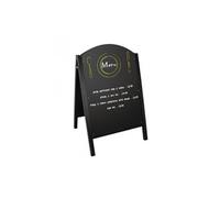 Panneau de trottoir noir structure métallique - 900 x 600 mm - - Ardoise