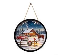 Panneau de vacances d'intérieur à suspendre 30 cm LED Let It Snow (FGGP071) | Éclairage LED, texte Let It Snow, lueur chaleureuse du soir, taille 30 cm, rehausseur d'ambiance festive