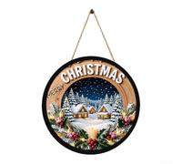 Panneau de vacances d'intérieur à suspendre 30 cm LED Let It Snow (FGGP075) | Éclairage LED, texte Let It Snow, lueur chaleureuse du soir, taille 30 cm, rehausseur d'ambiance festive