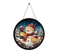 Panneau de vacances d'intérieur à suspendre 30 cm LED Let It Snow (FGGP077) | Éclairage LED, texte Let It Snow, lueur chaleureuse du soir, taille 30 cm, rehausseur d'ambiance festive