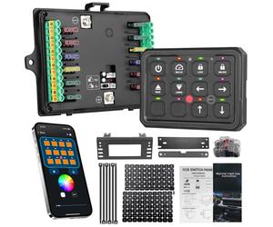 Panneau deà 12 interrupteurs RGB, avec Bluetooth, étanche et multifonctionnel