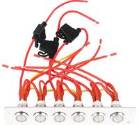 Panneau deà bouton-poussoir précâblé à 6 vitesses avec voyants LED bleus pour le système d'alimentation en courant continu de 12 à 24 V des voitures, des camping-cars et des yachts
