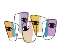 Panneau décoratif 3D à faces métalliques multicolores 120 x 2 x 72 cm