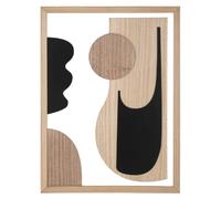 Panneau décoratif abstrait en bois brun 3D, 60 x 2 x 80 cm