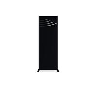 Panneau décoratif acier noir - CASANOOV - Lot de 3 - Modèle VELETA - 160 x 60 cm - Motifs Nature sur le haut