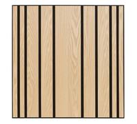 Panneau décoratif mural Colva beige fond noir 60x60cm - Atmosphera Créateur d'intérieur