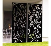 IDMARKET Panneau décoratif universel 150 x 50 CM LIS noir mat