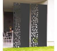 IDMarket - Panneau décoratif Universel 150 x 50 CM Flower Gris Semi ajouré sur Le côté