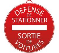 Panneau Défense de stationner - Sortie de véhicules - Mondelin