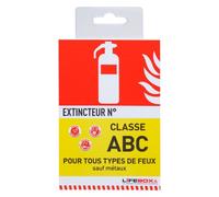 Panneau d'indication d'extincteur feux BC